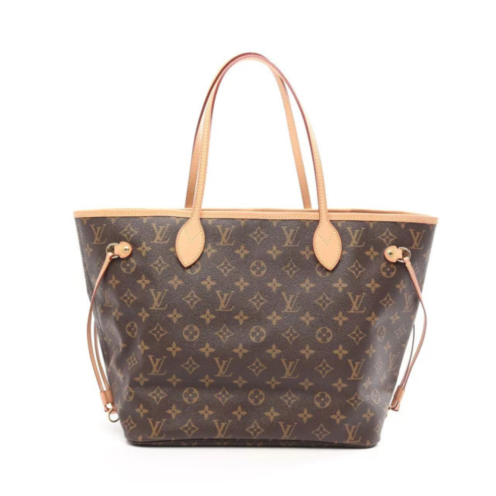 Louis Vuitton Neverfull Tote Bag Canvas Leather Monogram Brown
